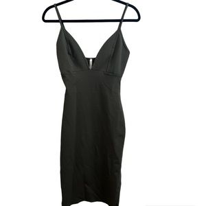 Green midi bodycon dress